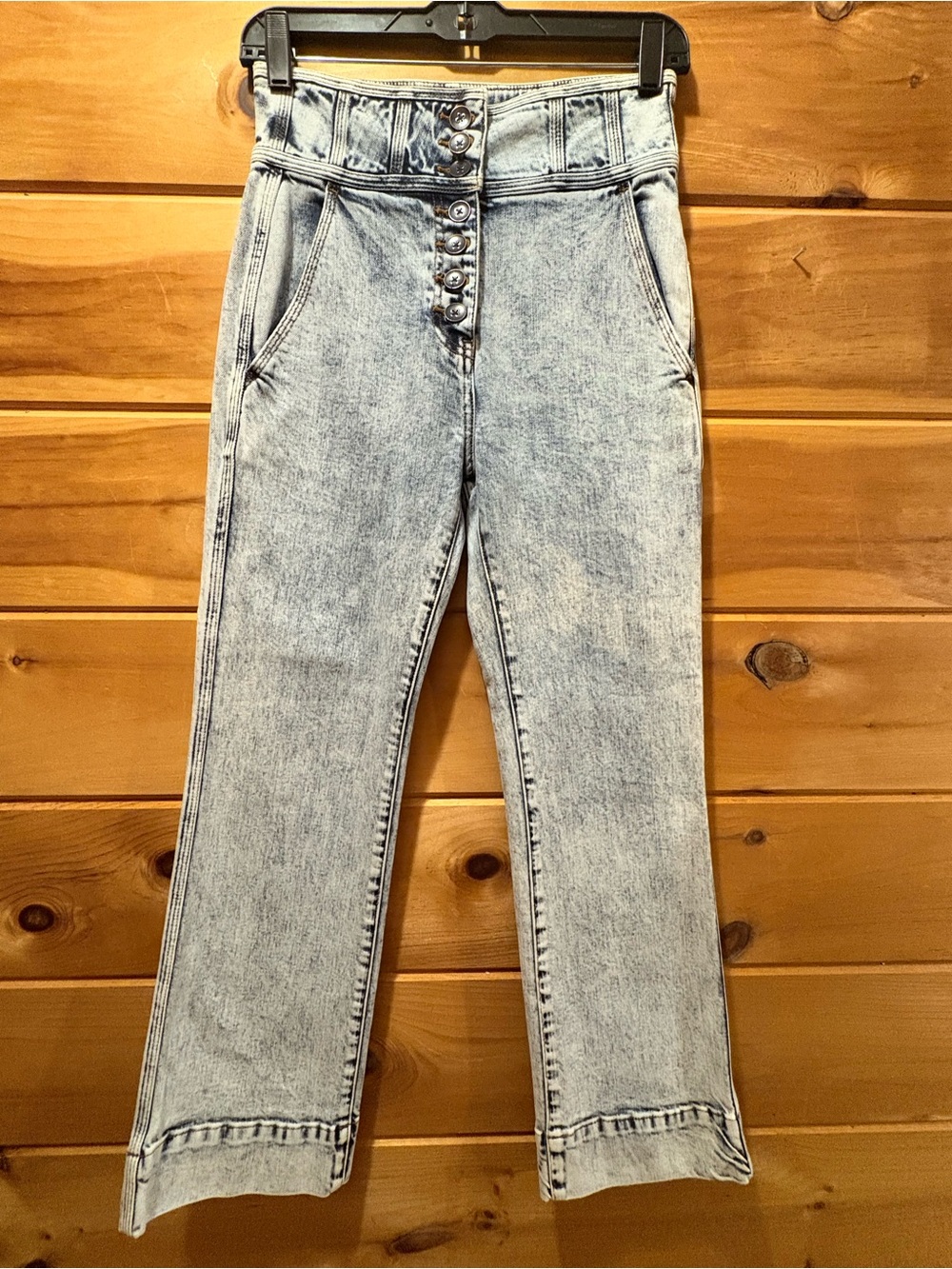 Ulla Johnson - Light Acid Wash Button Fly High-Waist Straight Leg “Ellis” Size 6